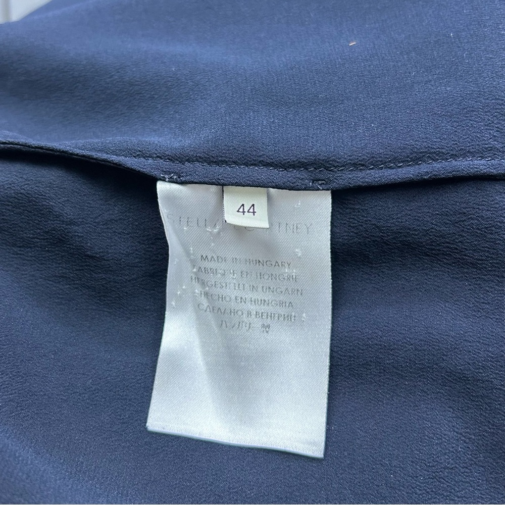 Stella McCartney Silk Crepe Long Sleeve Blouse Shirt Size 8 Preppy Academia Top - Picture 14 of 16
